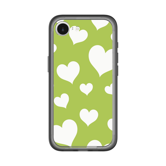 スリムプロテクションプレミアムケース［ Dot Hearts - Green ］