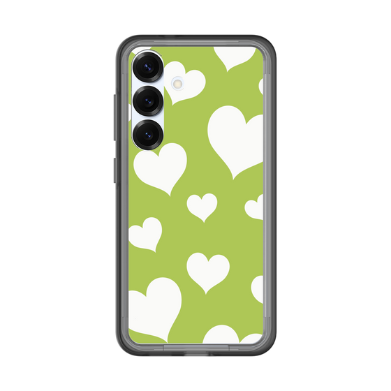 スリムプロテクションプレミアムケース［ Dot Hearts - Green ］