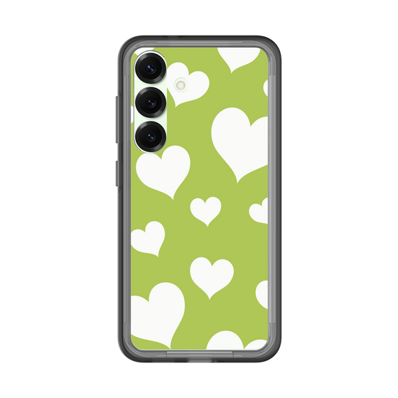 スリムプロテクションプレミアムケース［ Dot Hearts - Green ］