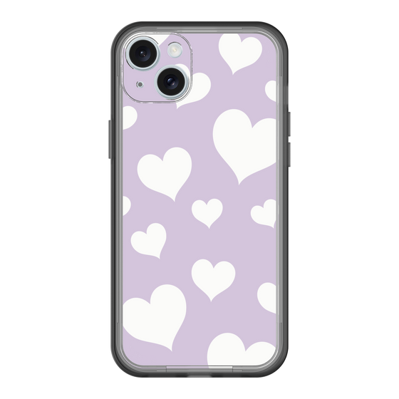 スリムプロテクションプレミアムケース［ Dot Hearts - Purple ］