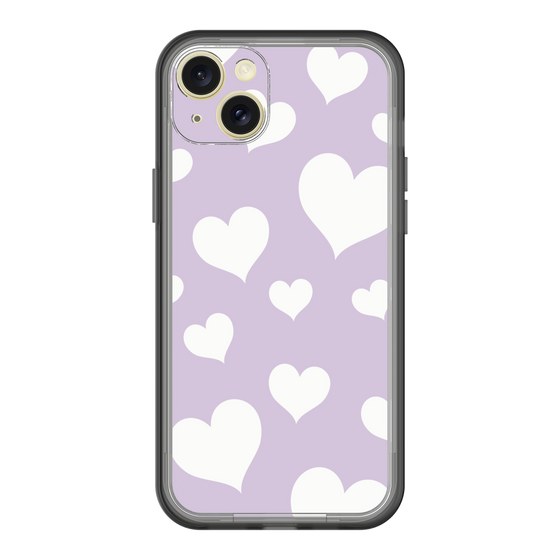 スリムプロテクションプレミアムケース［ Dot Hearts - Purple ］