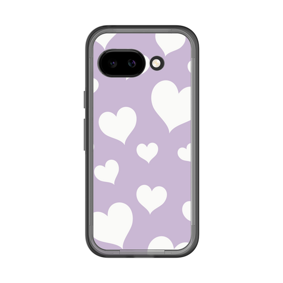 スリムプロテクションプレミアムケース［ Dot Hearts - Purple ］