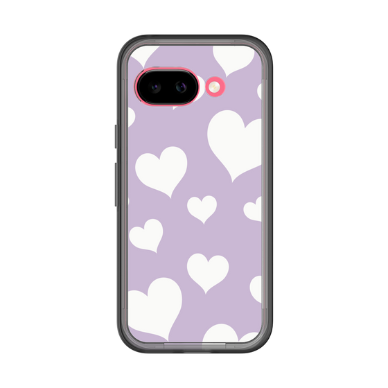 スリムプロテクションプレミアムケース［ Dot Hearts - Purple ］