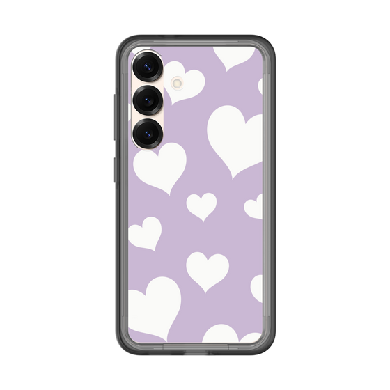 スリムプロテクションプレミアムケース［ Dot Hearts - Purple ］