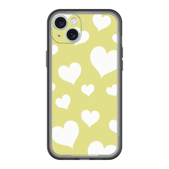 スリムプロテクションプレミアムケース［ Dot Hearts - Yellow ］