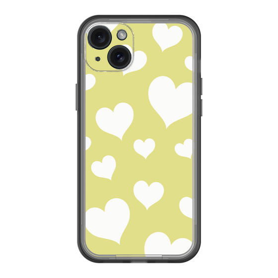 スリムプロテクションプレミアムケース［ Dot Hearts - Yellow ］