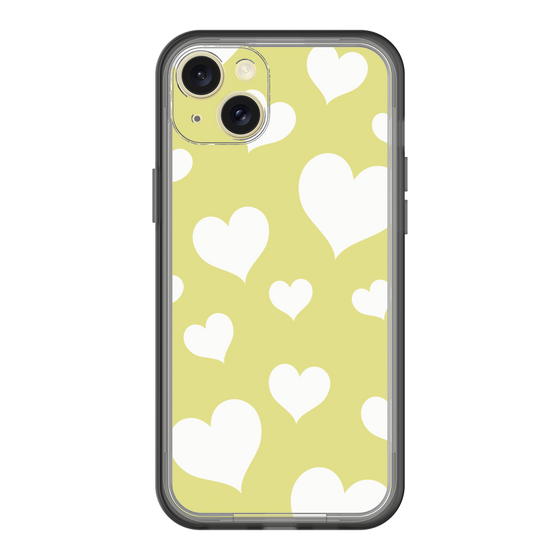 スリムプロテクションプレミアムケース［ Dot Hearts - Yellow ］