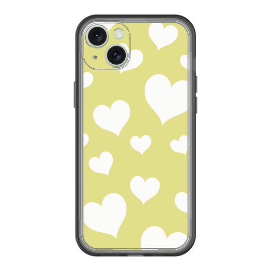 スリムプロテクションプレミアムケース［ Dot Hearts - Yellow ］