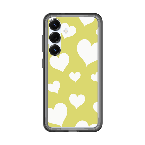 スリムプロテクションプレミアムケース［ Dot Hearts - Yellow ］