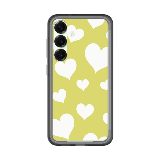 スリムプロテクションプレミアムケース［ Dot Hearts - Yellow ］
