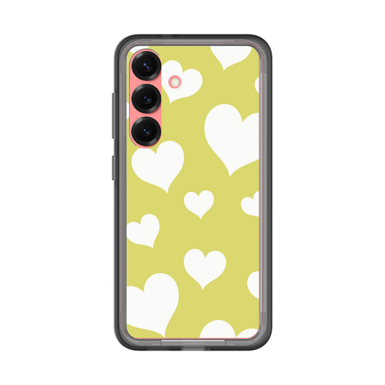 スリムプロテクションプレミアムケース［ Dot Hearts - Yellow ］