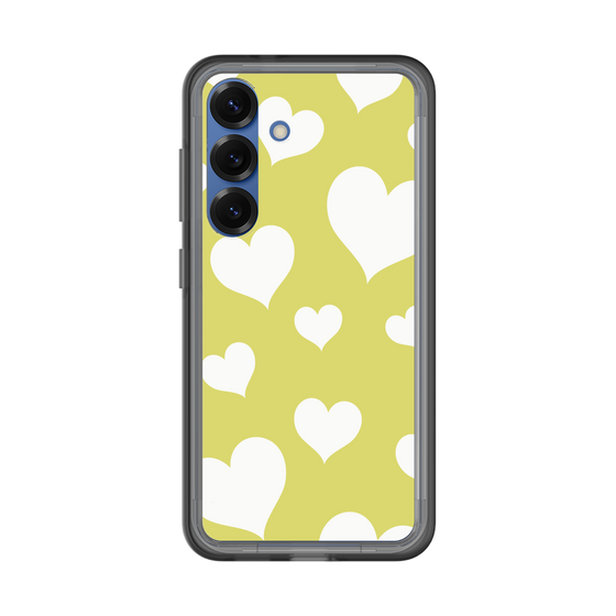 スリムプロテクションプレミアムケース［ Dot Hearts - Yellow ］