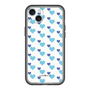 スリムプロテクションプレミアムケース［ Stripe Hearts - Blue ］