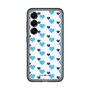 スリムプロテクションプレミアムケース［ Stripe Hearts - Blue ］