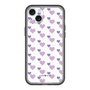 スリムプロテクションプレミアムケース［ Stripe Hearts - Purple ］