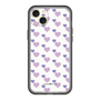 スリムプロテクションプレミアムケース［ Stripe Hearts - Purple ］