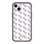 スリムプロテクションプレミアムケース［ Stripe Hearts - Purple ］