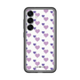 スリムプロテクションプレミアムケース［ Stripe Hearts - Purple ］