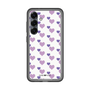 スリムプロテクションプレミアムケース［ Stripe Hearts - Purple ］