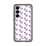 スリムプロテクションプレミアムケース［ Stripe Hearts - Purple ］