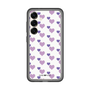 スリムプロテクションプレミアムケース［ Stripe Hearts - Purple ］