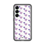 スリムプロテクションプレミアムケース［ Stripe Hearts - Purple ］
