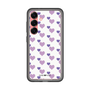 スリムプロテクションプレミアムケース［ Stripe Hearts - Purple ］