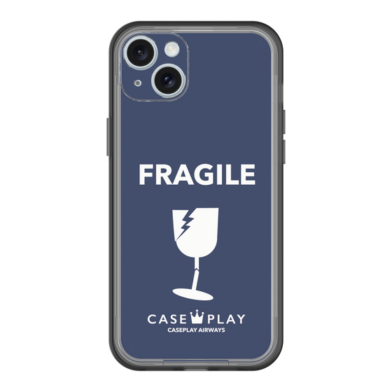 スリムプロテクションプレミアムケース［ FRAGILE - Navy ］
