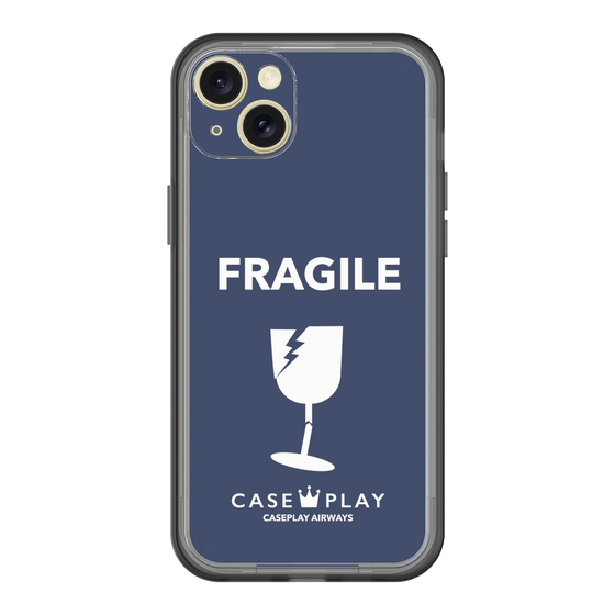 スリムプロテクションプレミアムケース［ FRAGILE - Navy ］