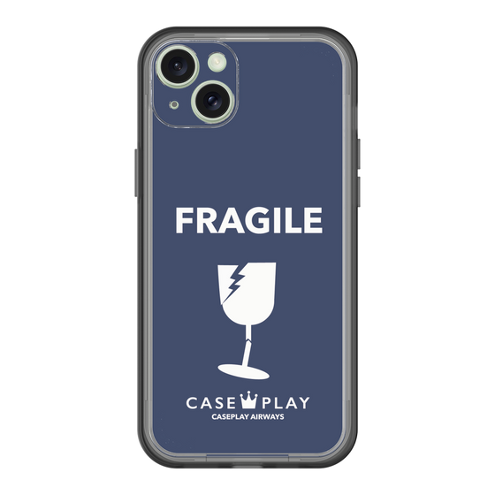 スリムプロテクションプレミアムケース［ FRAGILE - Navy ］