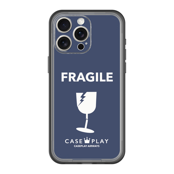 スリムプロテクションプレミアムケース［ FRAGILE - Navy ］