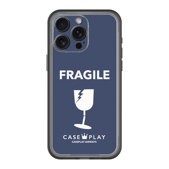 スリムプロテクションプレミアムケース［ FRAGILE - Navy ］