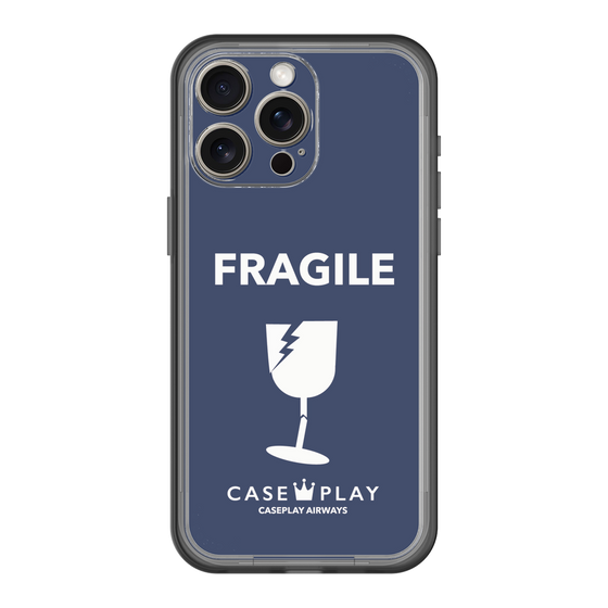 スリムプロテクションプレミアムケース［ FRAGILE - Navy ］