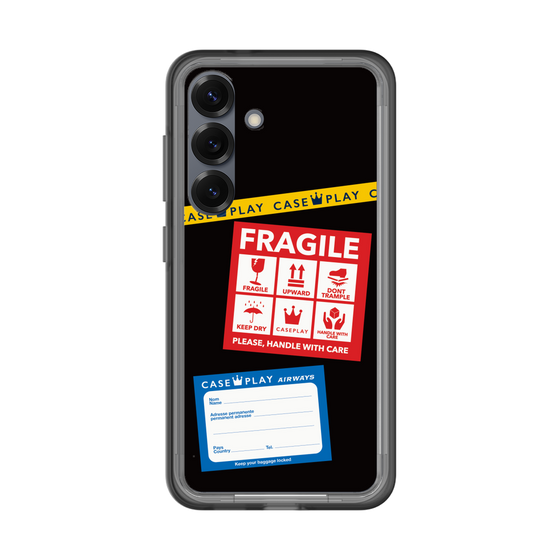 スリムプロテクションプレミアムケース［ FRAGILE Stickers - Black ］