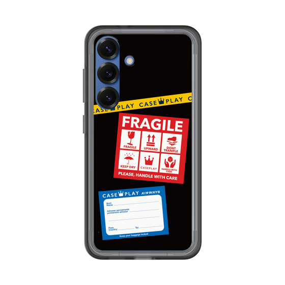 スリムプロテクションプレミアムケース［ FRAGILE Stickers - Black ］