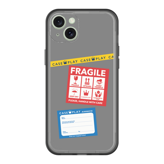 スリムプロテクションプレミアムケース［ FRAGILE Stickers - Gray ］