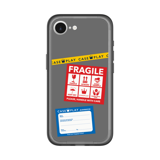 スリムプロテクションプレミアムケース［ FRAGILE Stickers - Gray ］