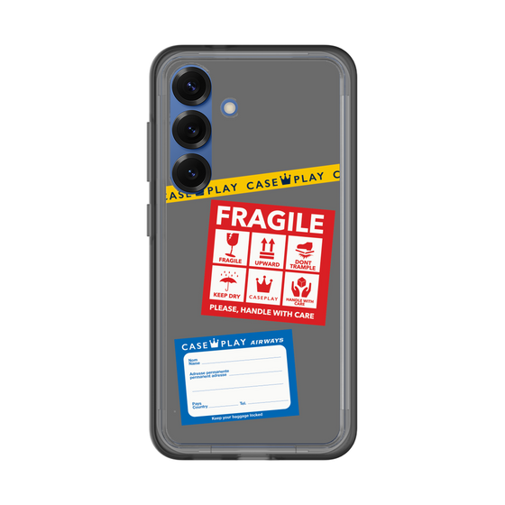 スリムプロテクションプレミアムケース［ FRAGILE Stickers - Gray ］
