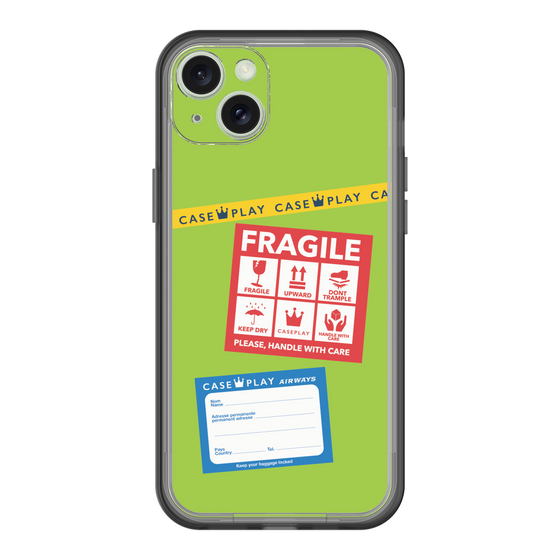 スリムプロテクションプレミアムケース［ FRAGILE Stickers - Green ］