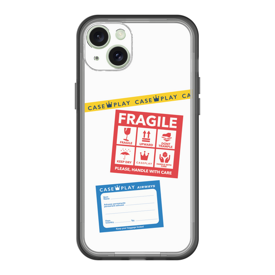 スリムプロテクションプレミアムケース［ FRAGILE Stickers - White ］