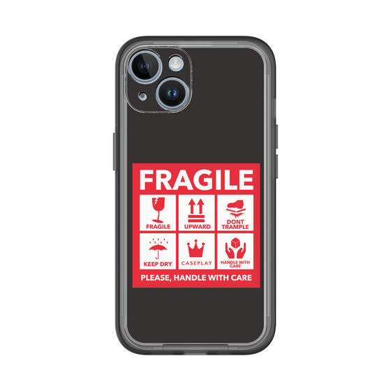 スリムプロテクションプレミアムケース［ FRAGILE Sticker - Black ］