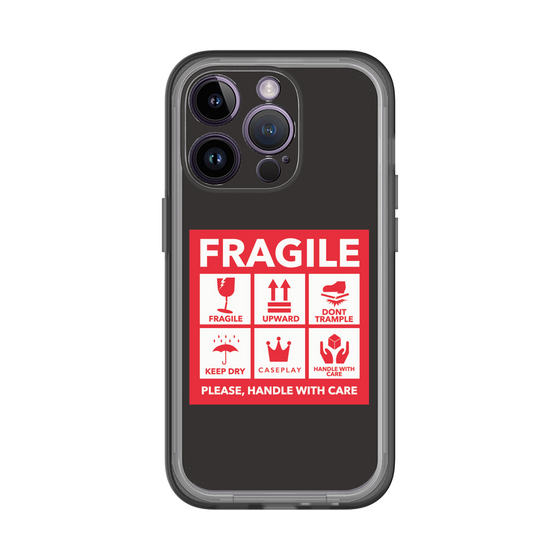 スリムプロテクションプレミアムケース［ FRAGILE Sticker - Black ］