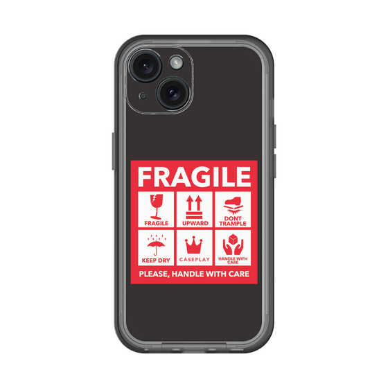 スリムプロテクションプレミアムケース［ FRAGILE Sticker - Black ］