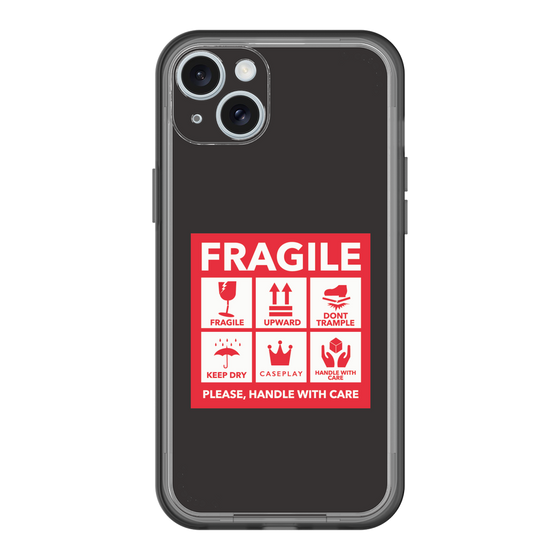 スリムプロテクションプレミアムケース［ FRAGILE Sticker - Black ］