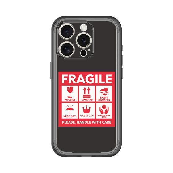 スリムプロテクションプレミアムケース［ FRAGILE Sticker - Black ］