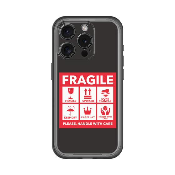 スリムプロテクションプレミアムケース［ FRAGILE Sticker - Black ］