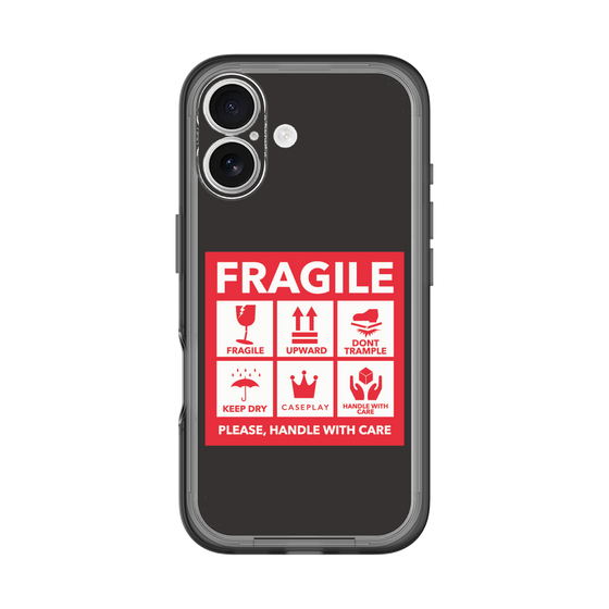 スリムプロテクションプレミアムケース［ FRAGILE Sticker - Black ］