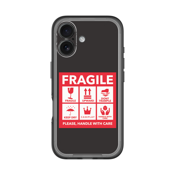 スリムプロテクションプレミアムケース［ FRAGILE Sticker - Black ］