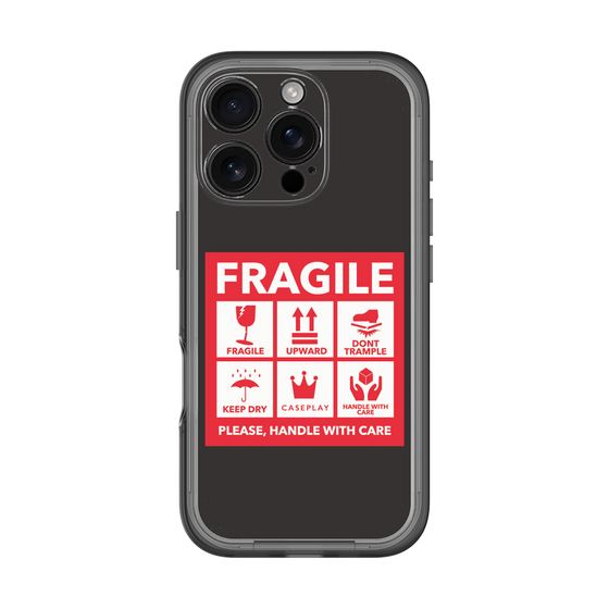 スリムプロテクションプレミアムケース［ FRAGILE Sticker - Black ］