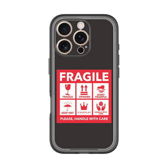 スリムプロテクションプレミアムケース［ FRAGILE Sticker - Black ］